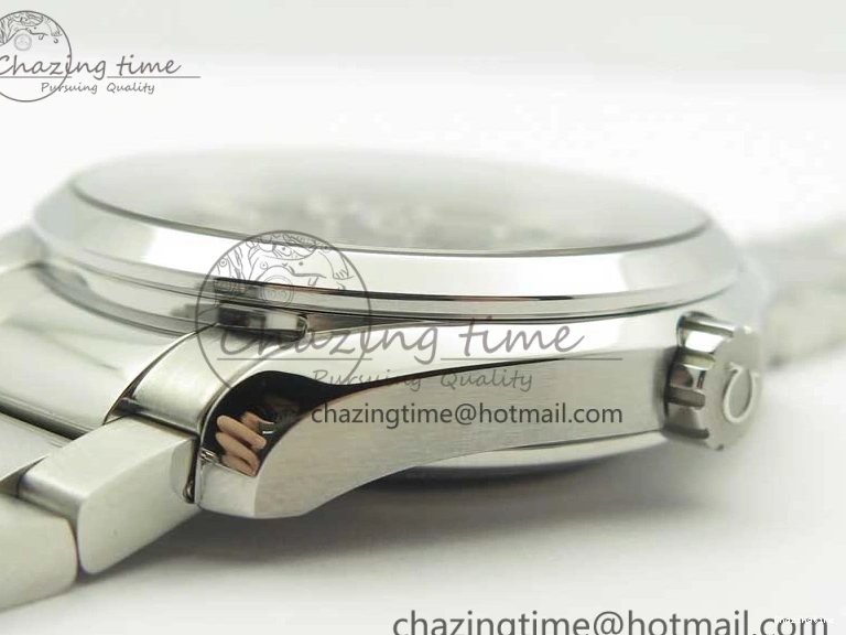 0310 Stylish Aqua Terra 150M GMT SS VSF 1:1 Best Edition Black Textured Dial on SS Bracelet A8605 Super Clone 8055